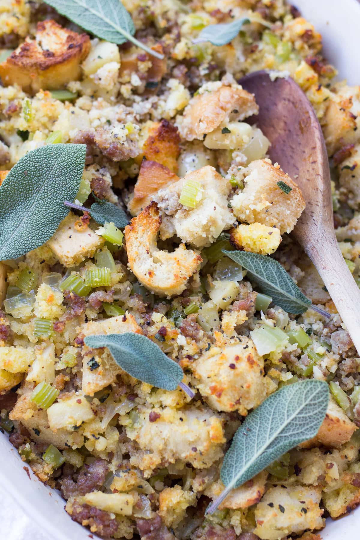 Stuffing with Sausage Apples and Sage