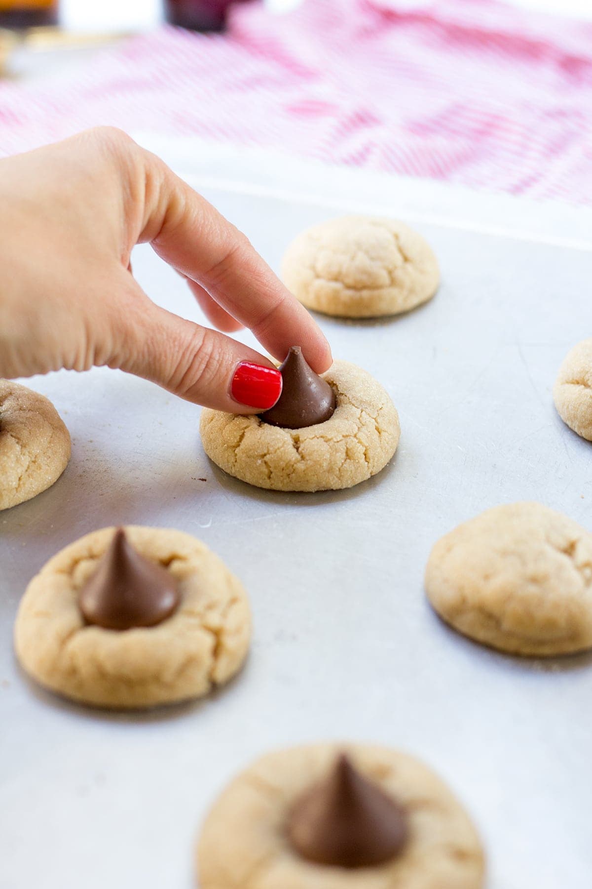 Peanut Butter Blossom Christmas Cookies