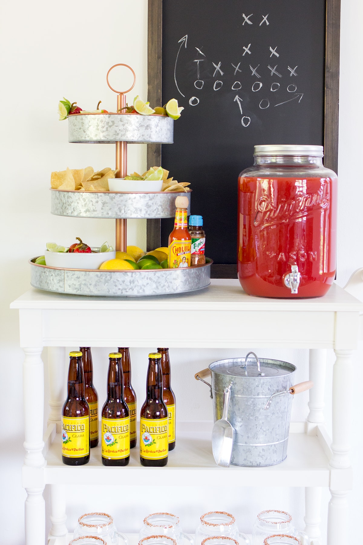 Build Your Own Michelada Bar plus an Easy Michelada Recipe perfect for football parties.