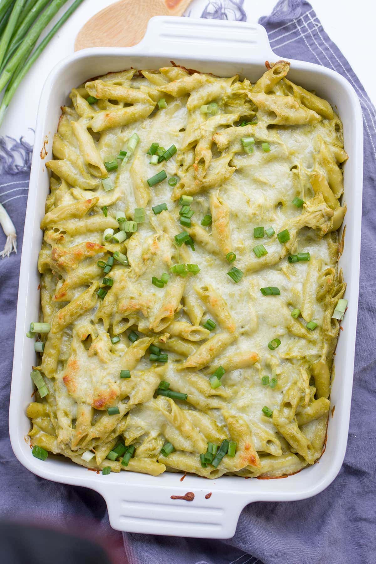 Chicken Chile Pasilla Pasta Casserole