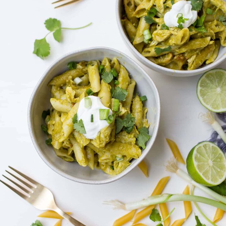 Chicken Chile Pasilla Pasta Casserole