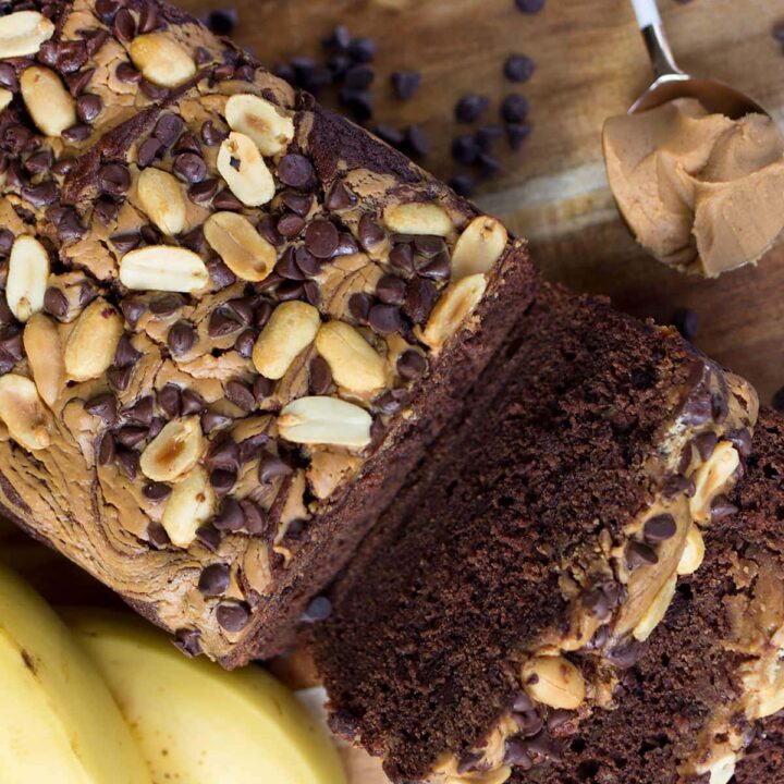 Chocolate Peanut Butter Banana Bread