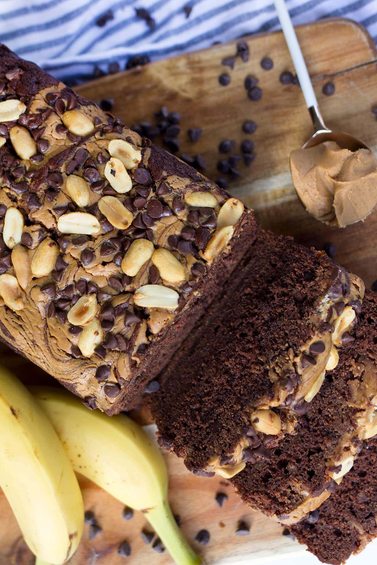 Chocolate Peanut Butter Banana Bread