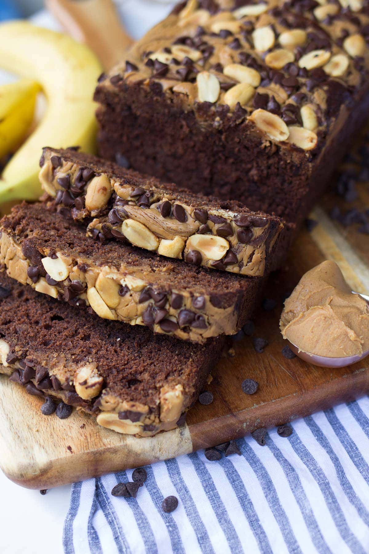 Chocolate Peanut Butter Banana Bread