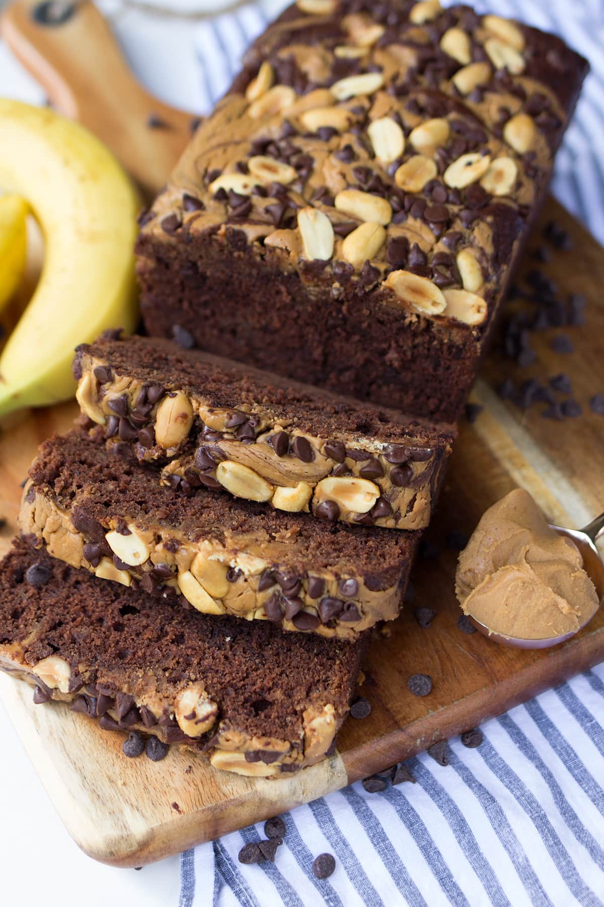 Chocolate Peanut Butter Banana Bread