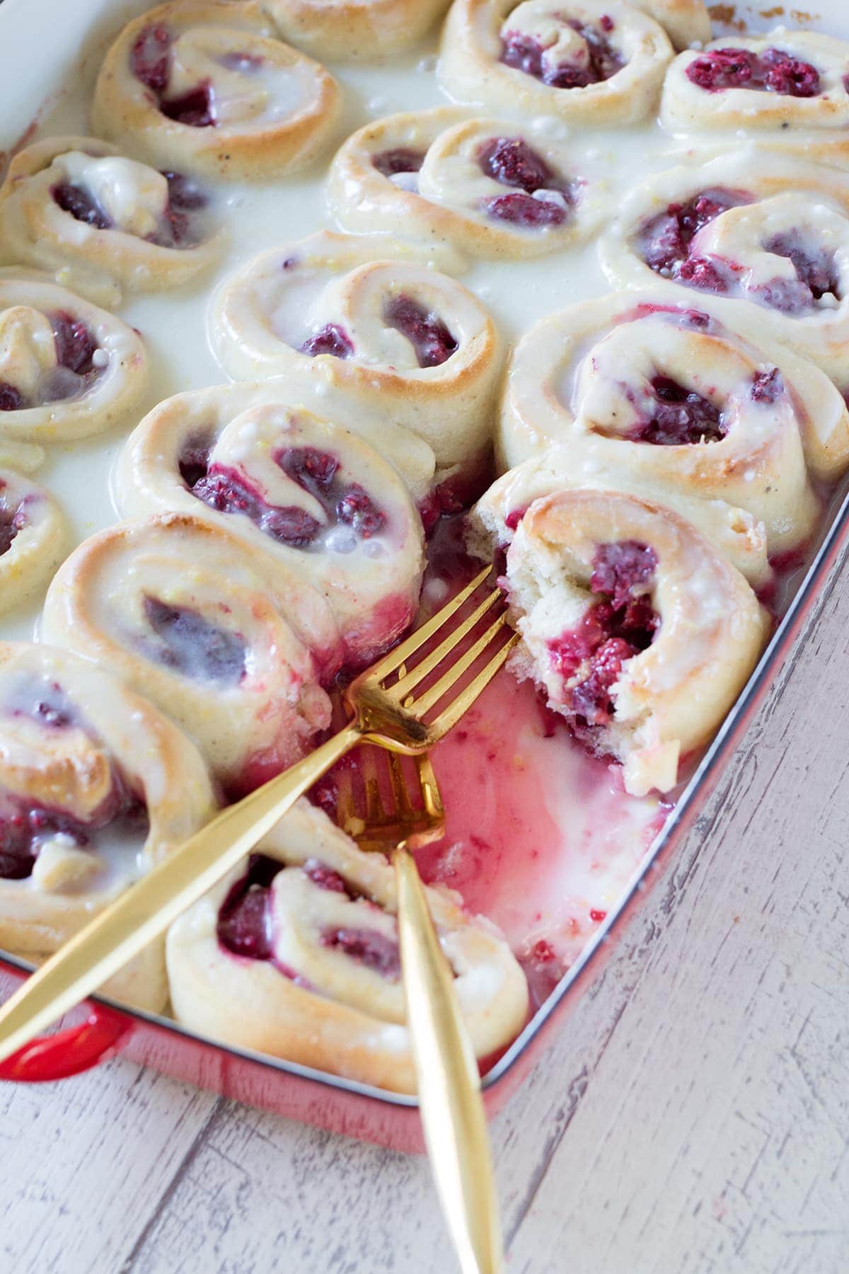 Raspberry Lemon Sweet Rolls