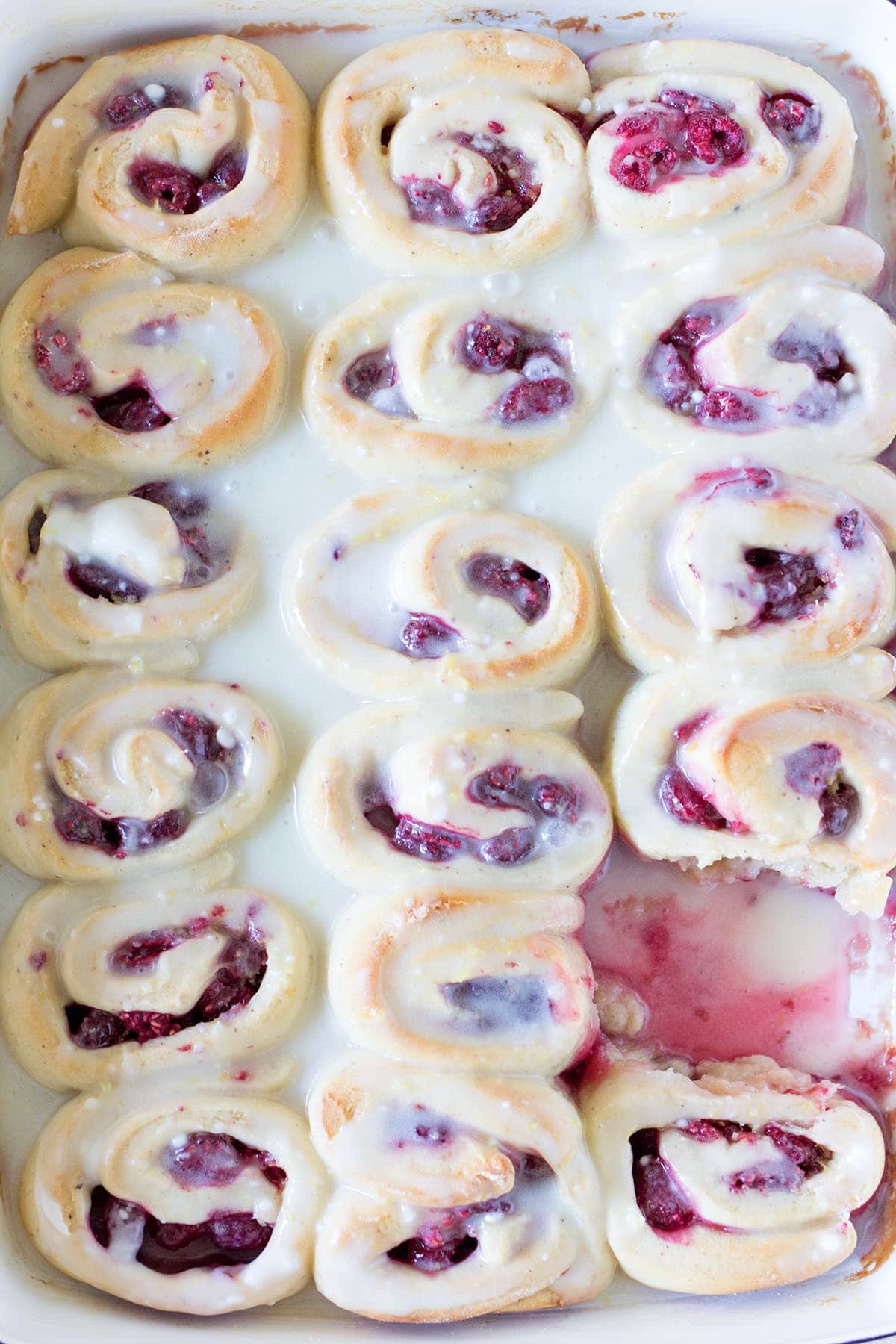 Raspberry Lemon Sweet Rolls