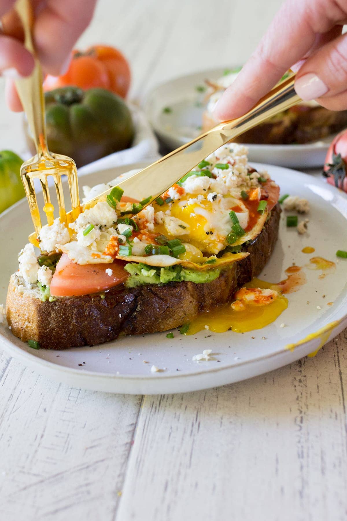 Tomato Feta Avocado Toast