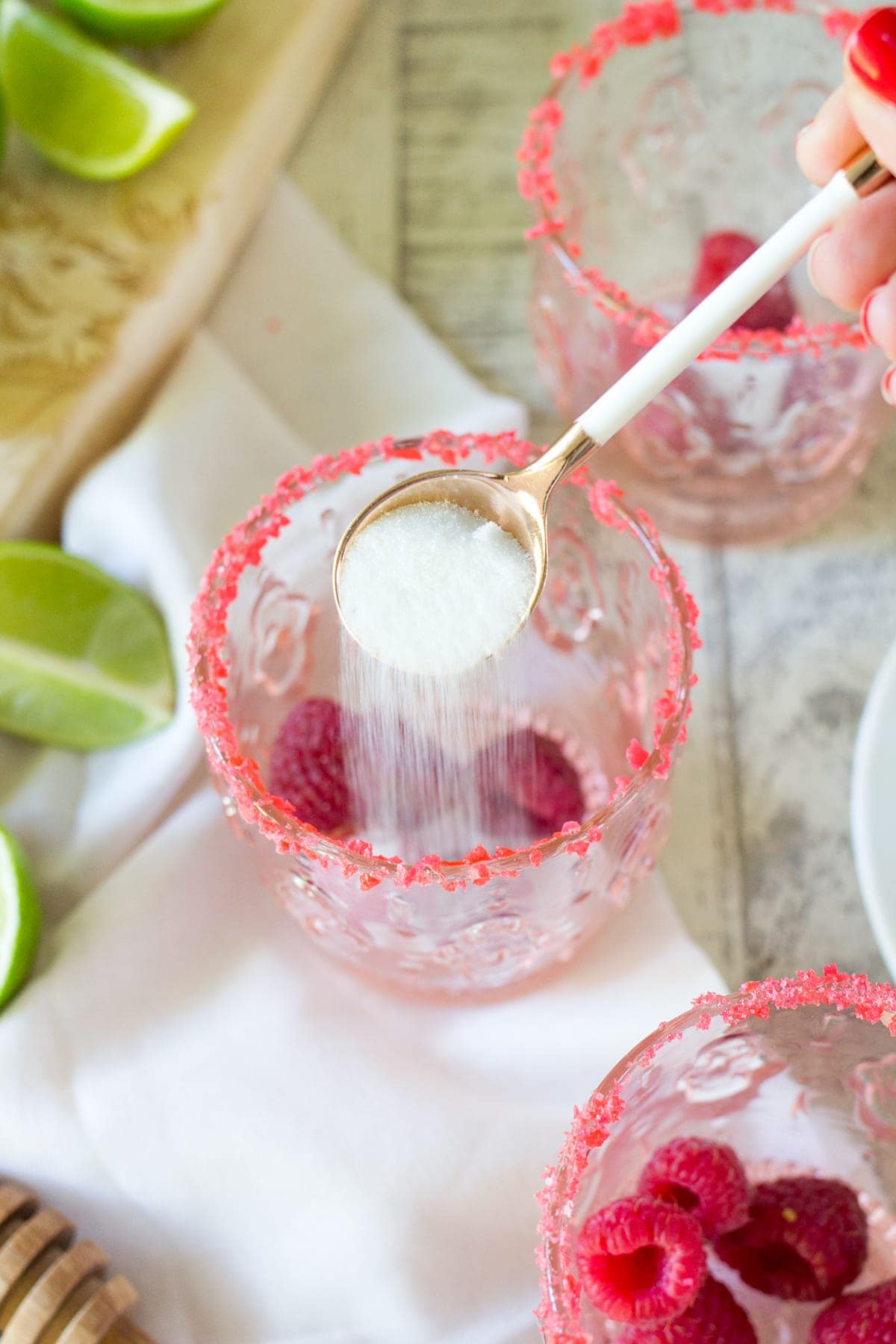 Valentine's Day Raspberry Pop Rock Margaritas