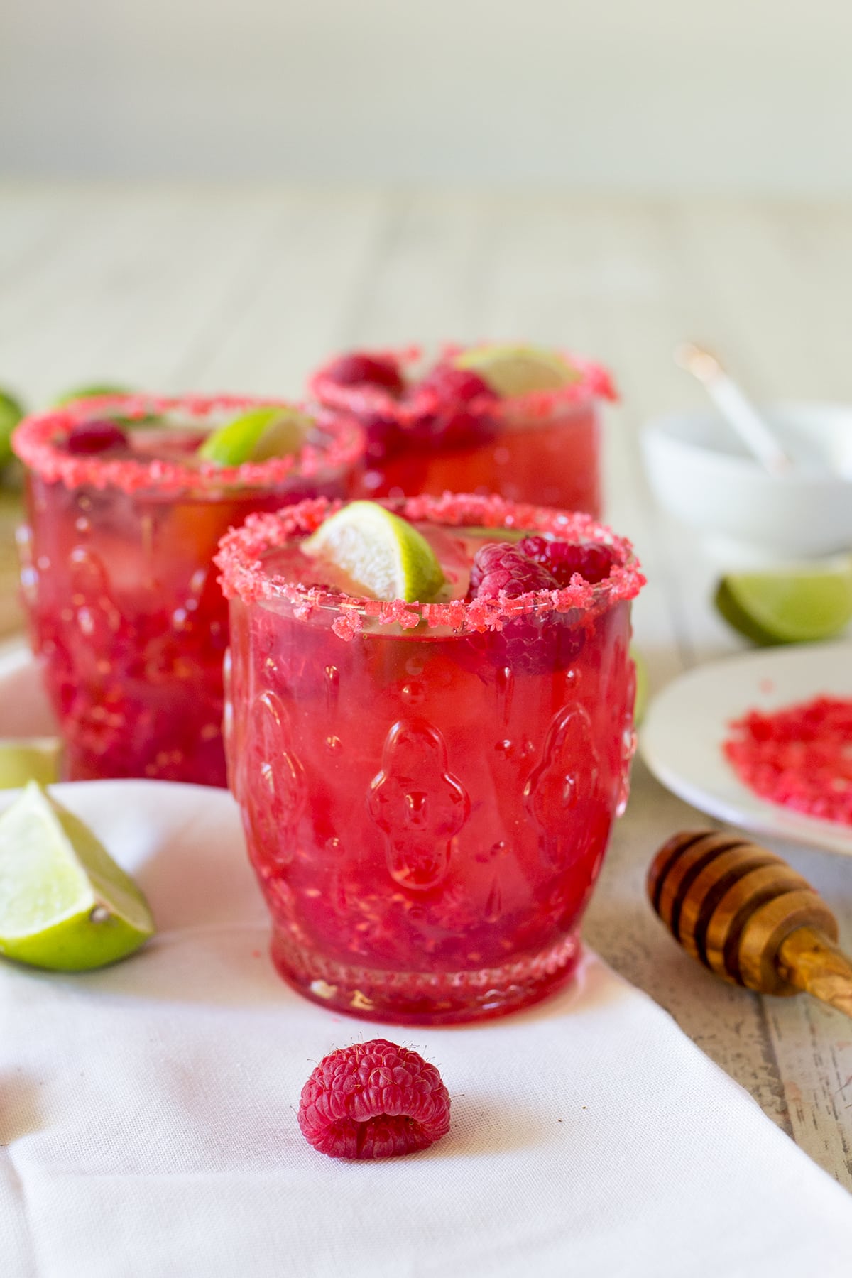 Valentine's Day Raspberry Pop Rock Margaritas