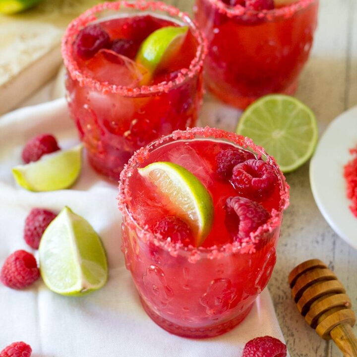 Valentine's Day Raspberry Pop Rock Margaritas