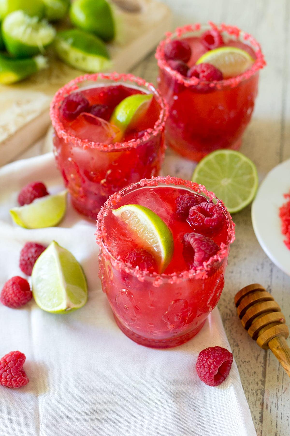 Valentine's Day Raspberry Pop Rock Margaritas