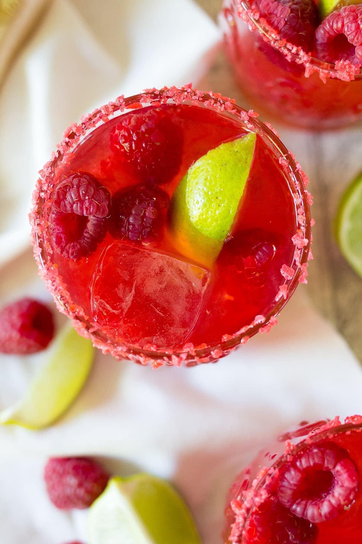 Valentine's Day Raspberry Pop Rock Margaritas