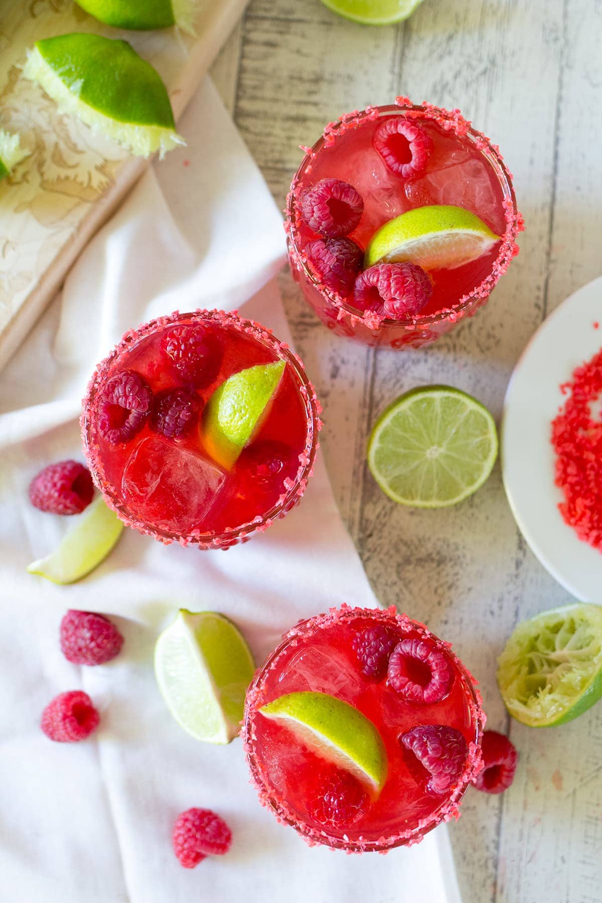 Valentine's Day Raspberry Pop Rock Margaritas