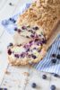 Blueberry Crumb Loaf with a cinnamon crumble topping.