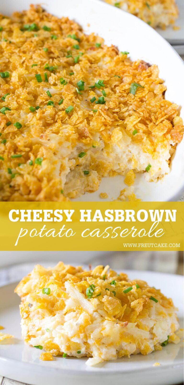 Grandma's Cheesy Hashbrown Casserole • Freutcake