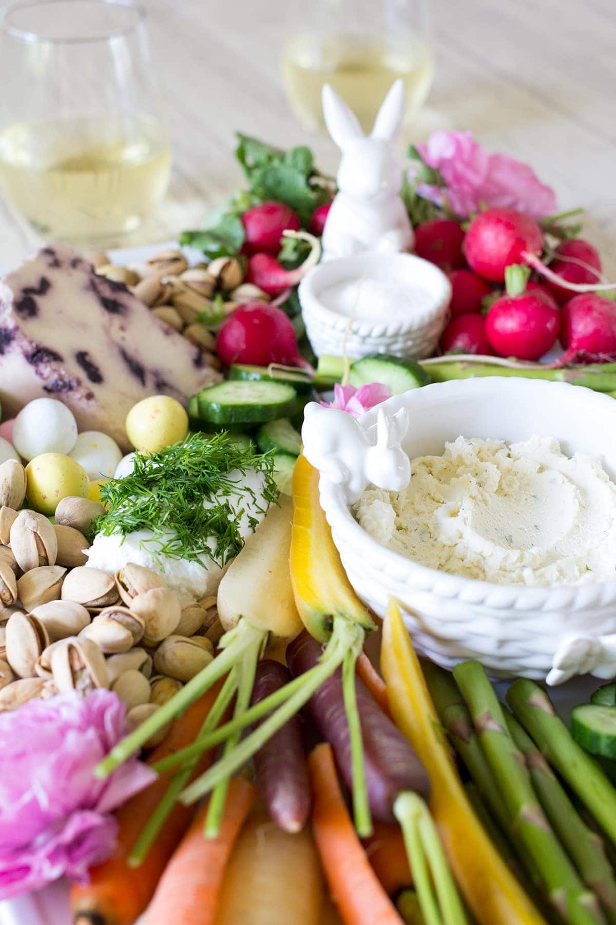 Easter Cheese and Crudite Board