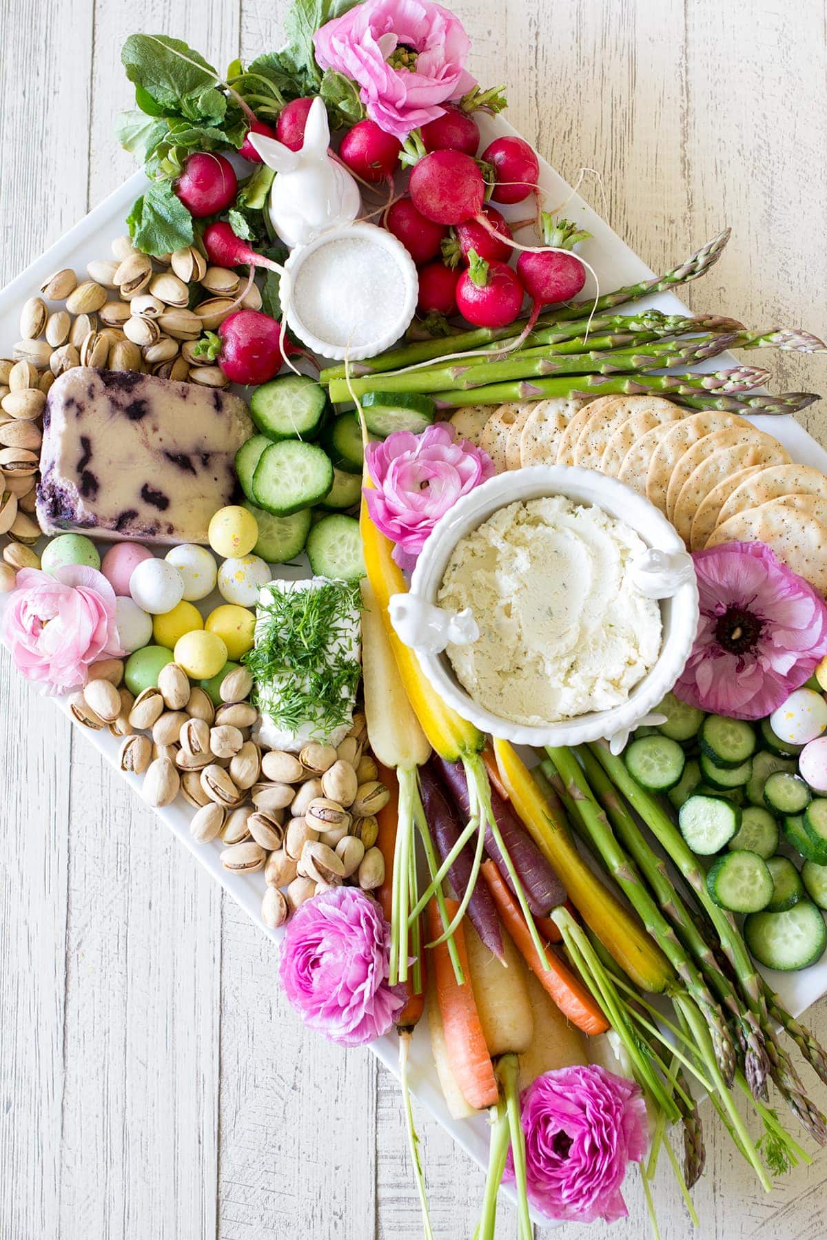 Easter Cheese and Crudite Board