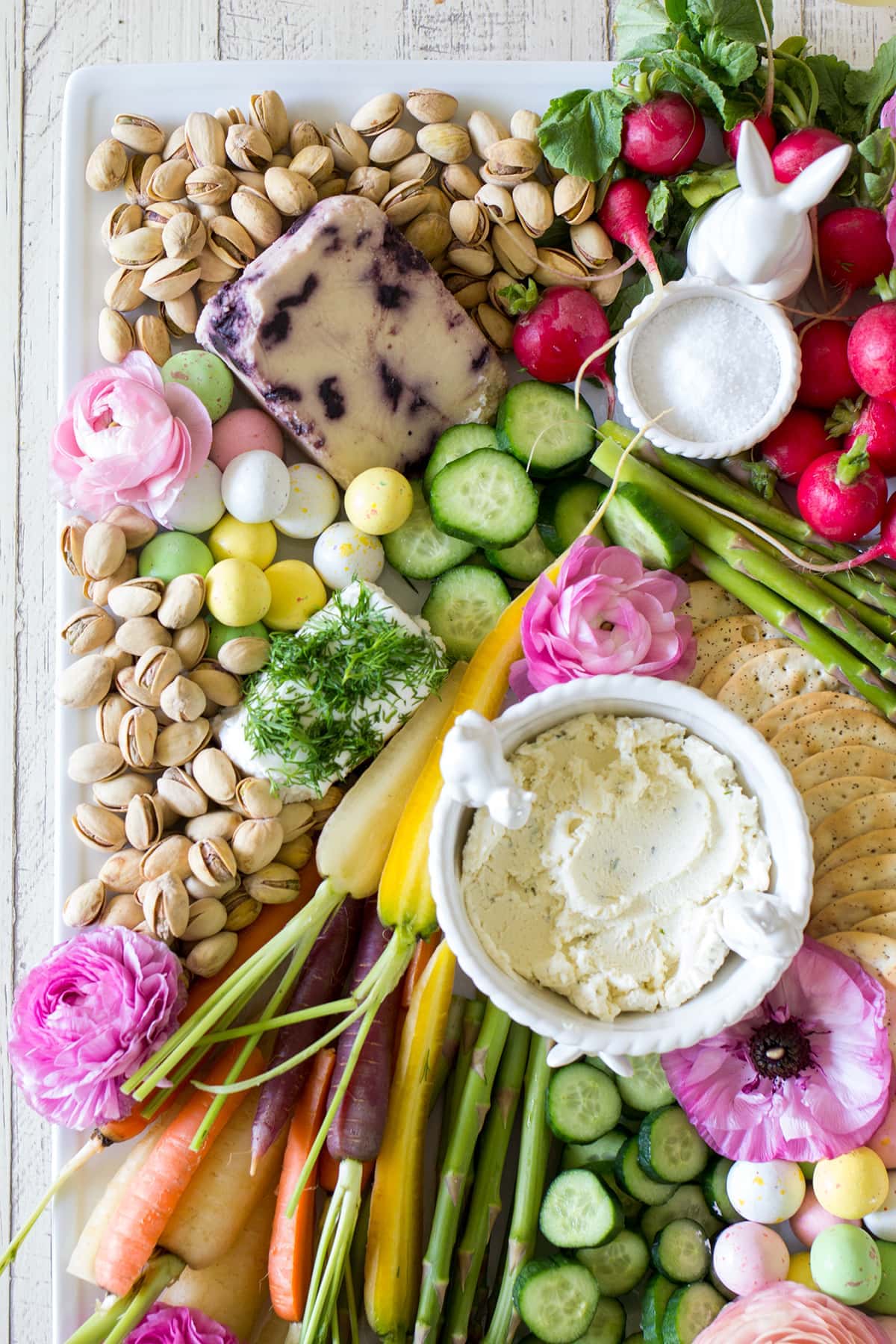 Easter Cheese and Crudite Board