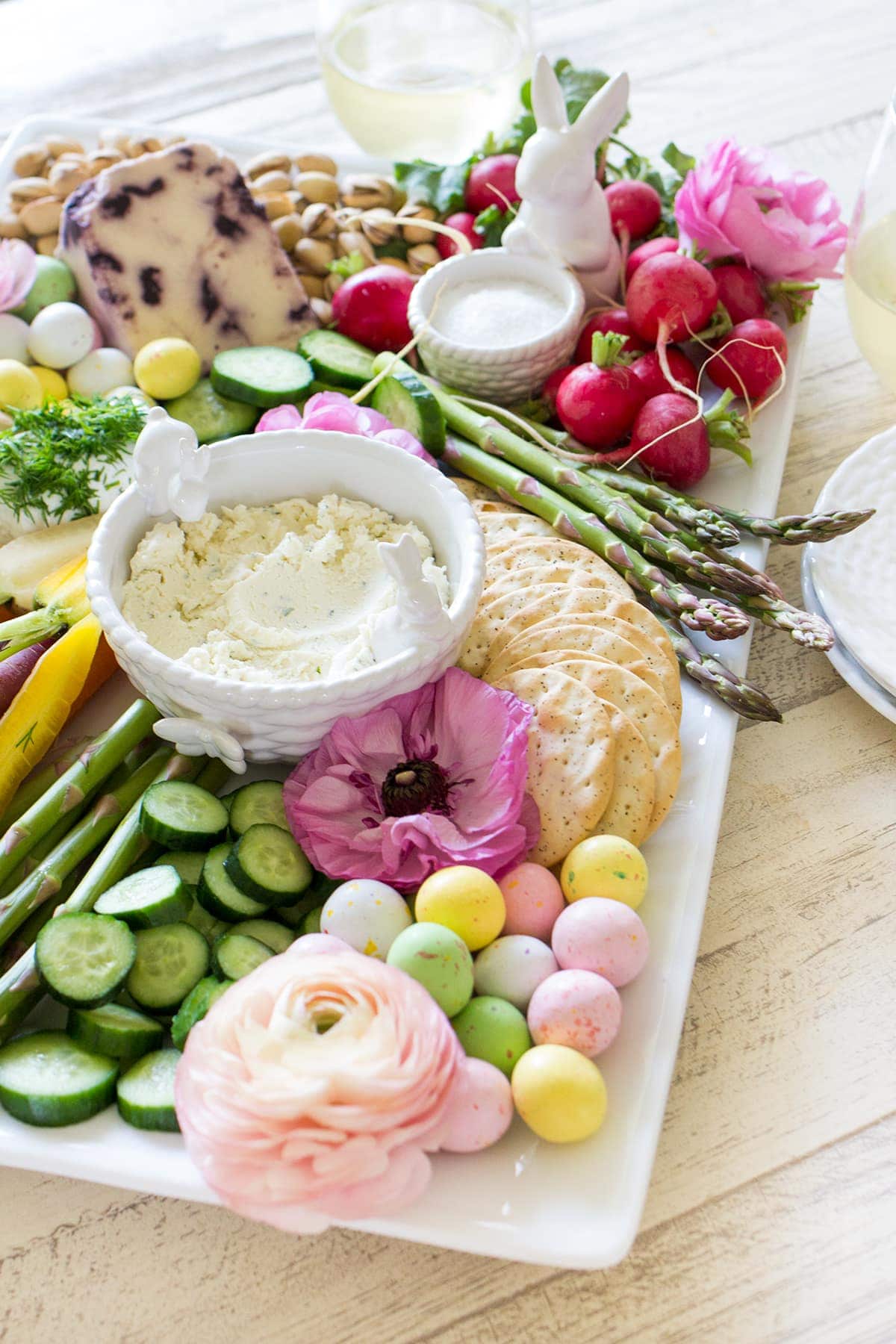 Easter Cheese and Crudite Board