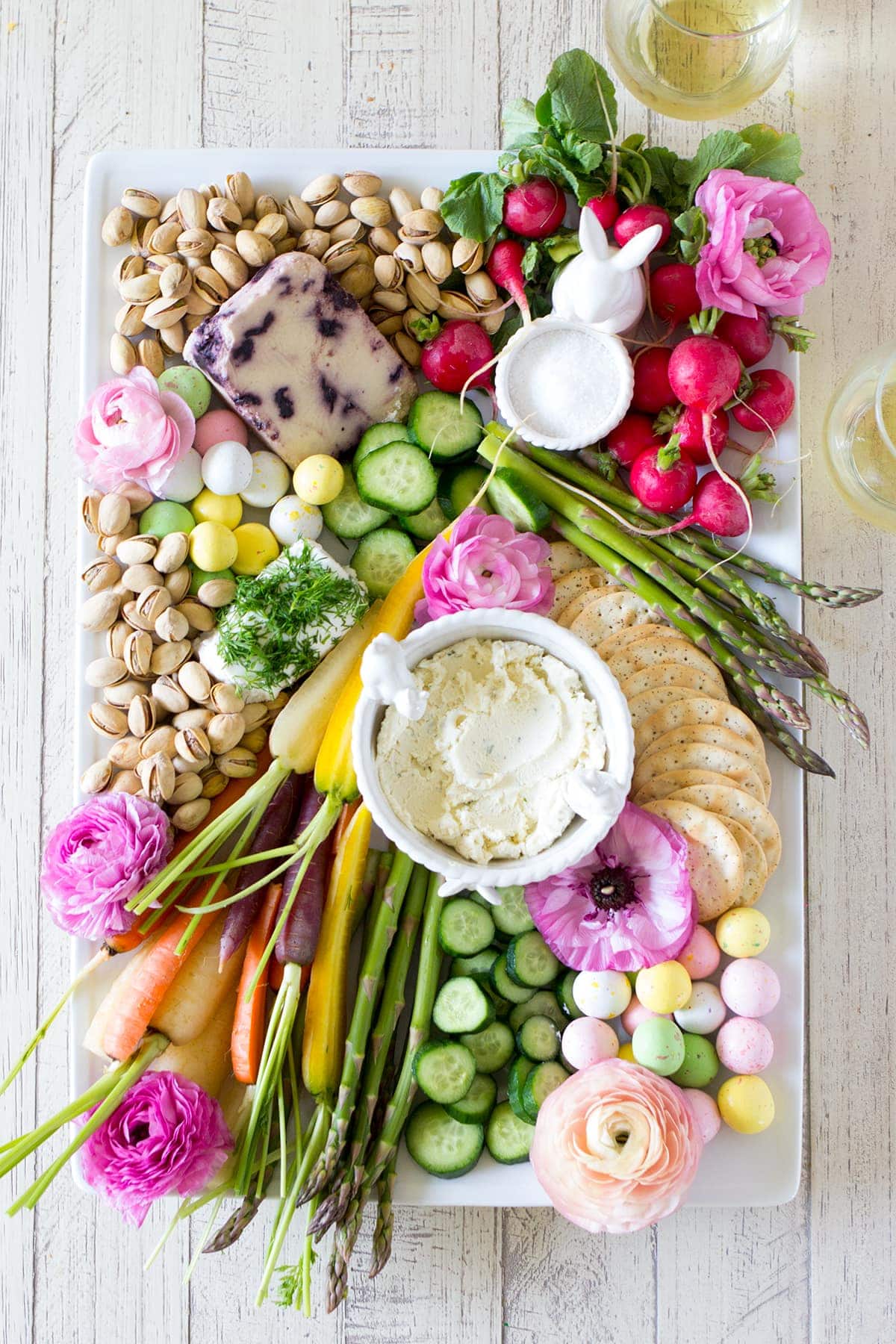 Easter Cheese and Crudite Board