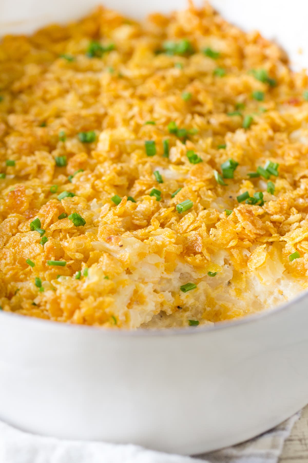 A homemade family recipe for Grandmas Cheesy Hashbrown Casserole made without any creamed soup in a can! Plus the easy recipe for cream of chicken soup substitute. This side dish is perfect for Easter.