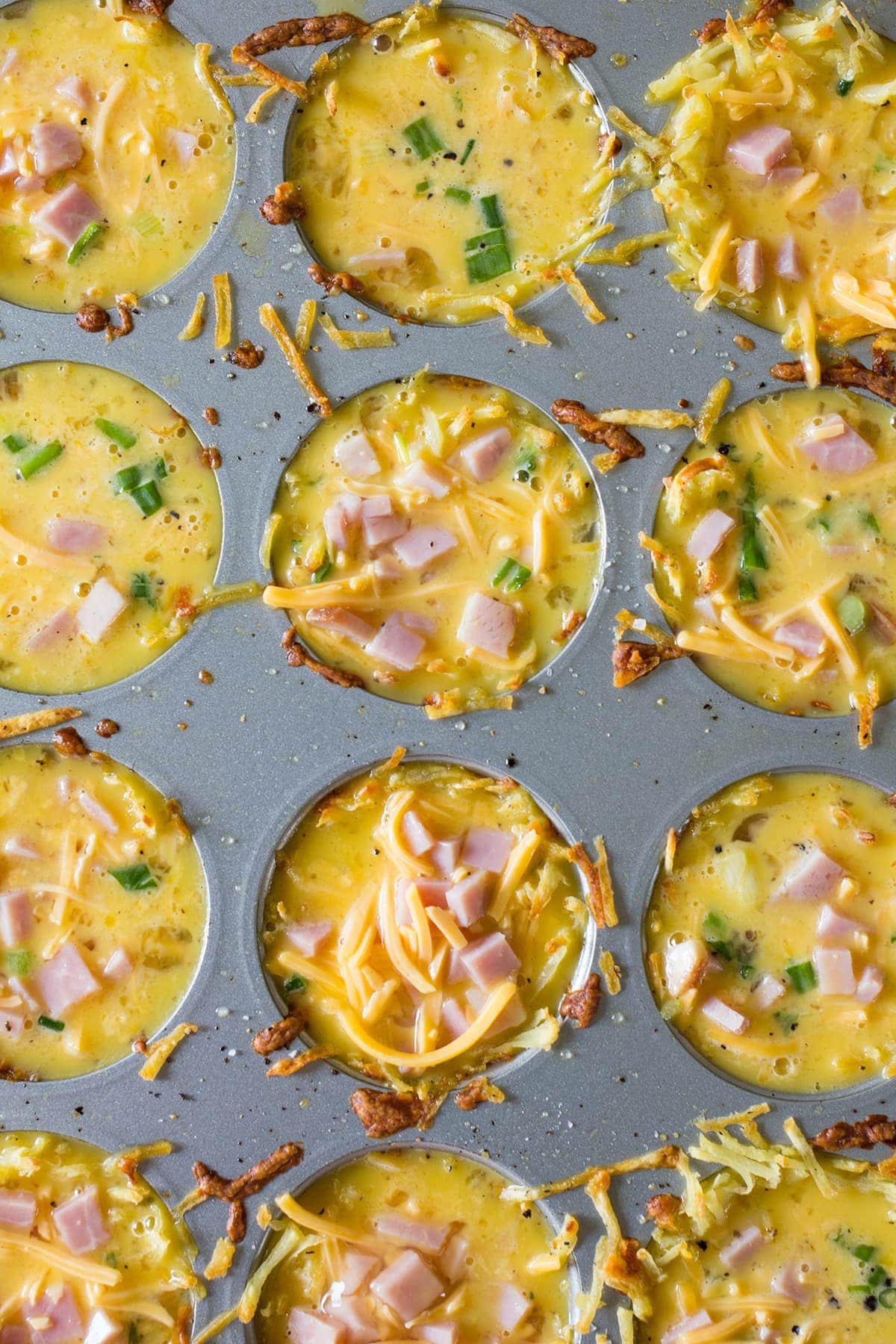 Leftover Easter Ham Breakfast Egg Nests