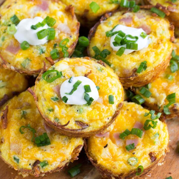 Leftover Easter Ham Breakfast Egg Nests