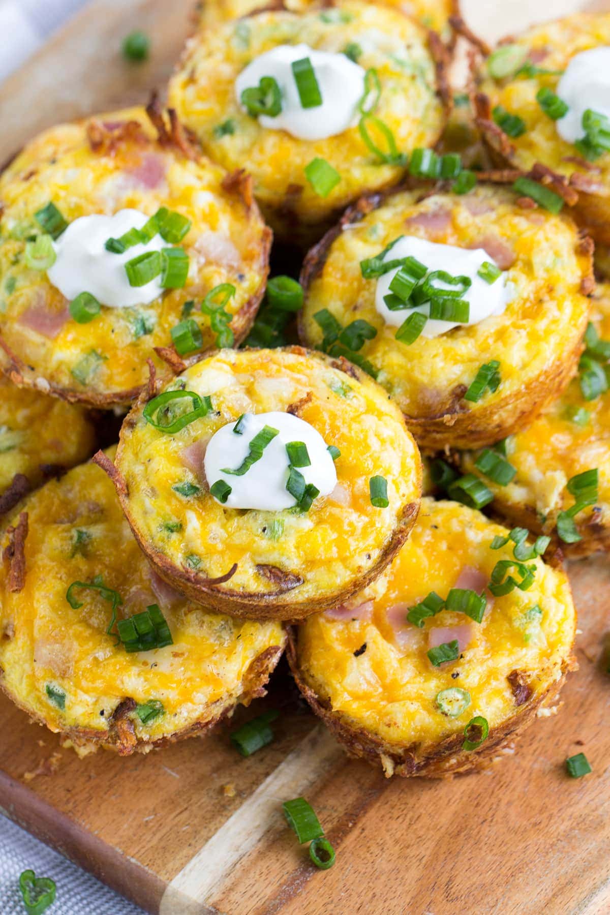 Leftover Easter Ham Breakfast Egg Nests