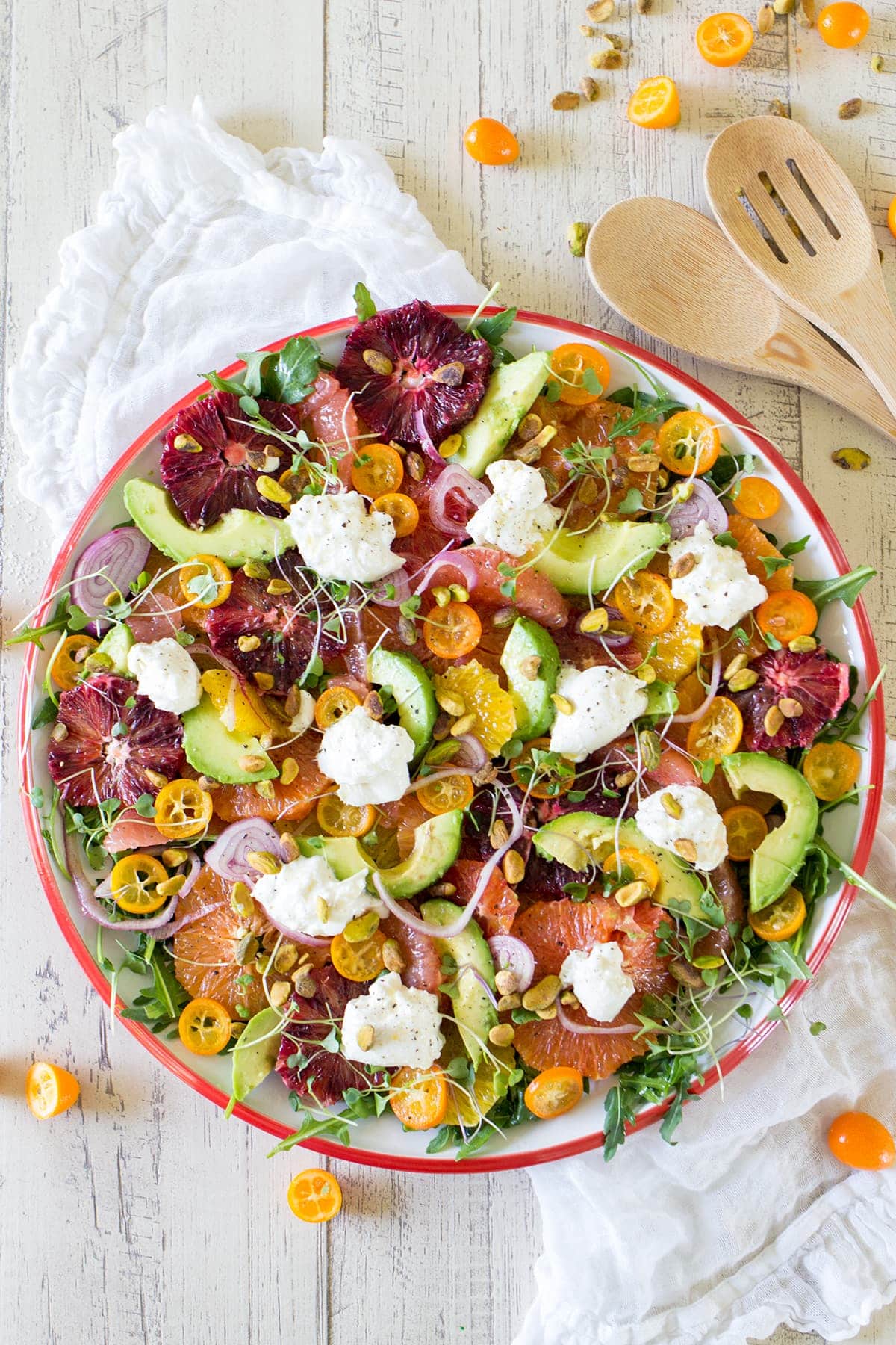 Citrus Salad with Burrata and Marinated Shallot Vinaigrette