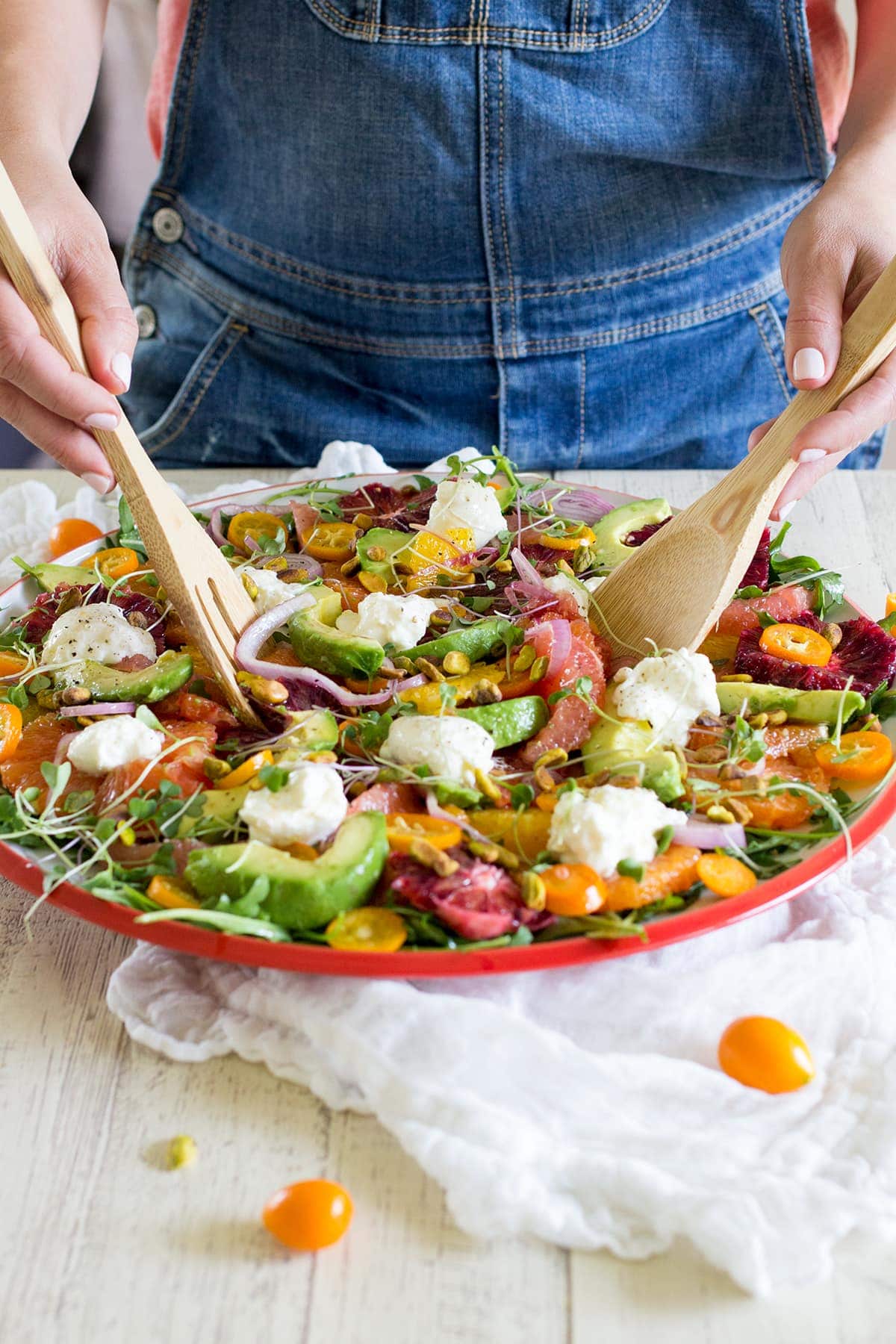 Citrus Salad with Burrata and Marinated Shallot Vinaigrette