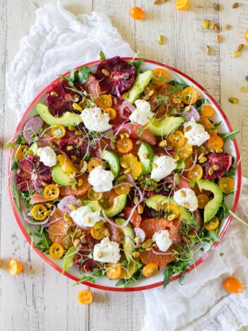 Citrus Salad with Burrata and Marinated Shallot Vinaigrette