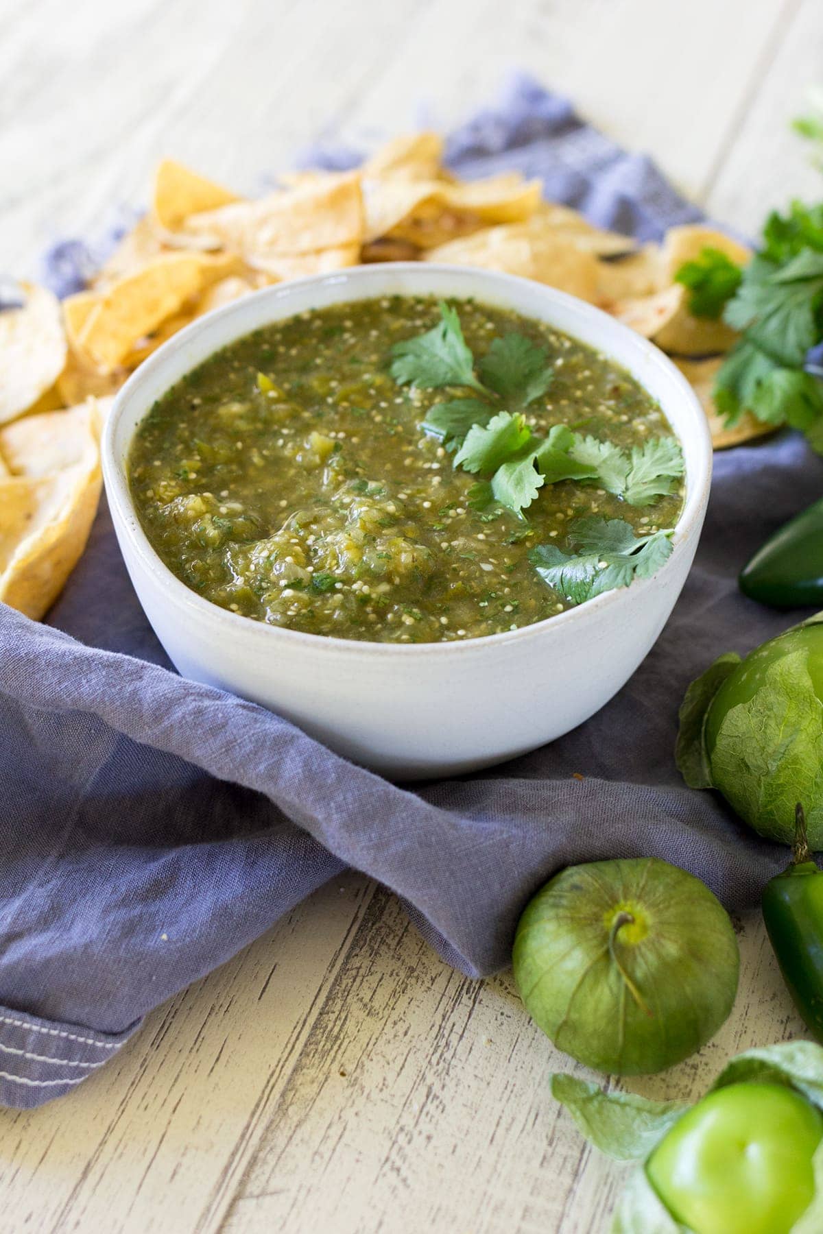 Roasted Tomatillo and Jalapeno Salsa