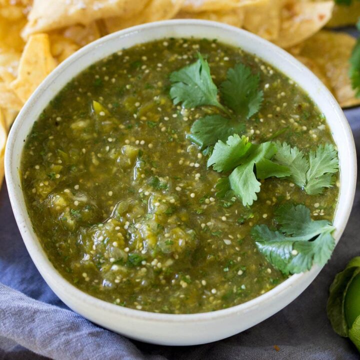 Roasted Tomatillo and Jalapeno Salsa