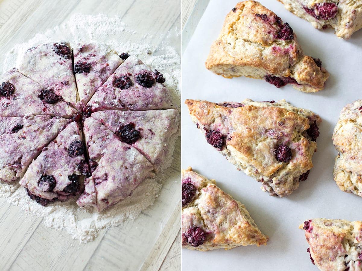 Brown Sugar Blackberry Scones