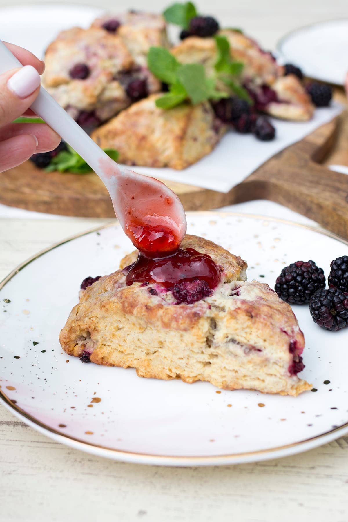 Brown Sugar Blackberry Scones