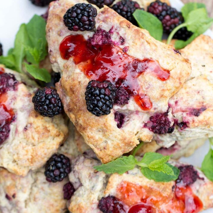 Brown Sugar Blackberry Scones