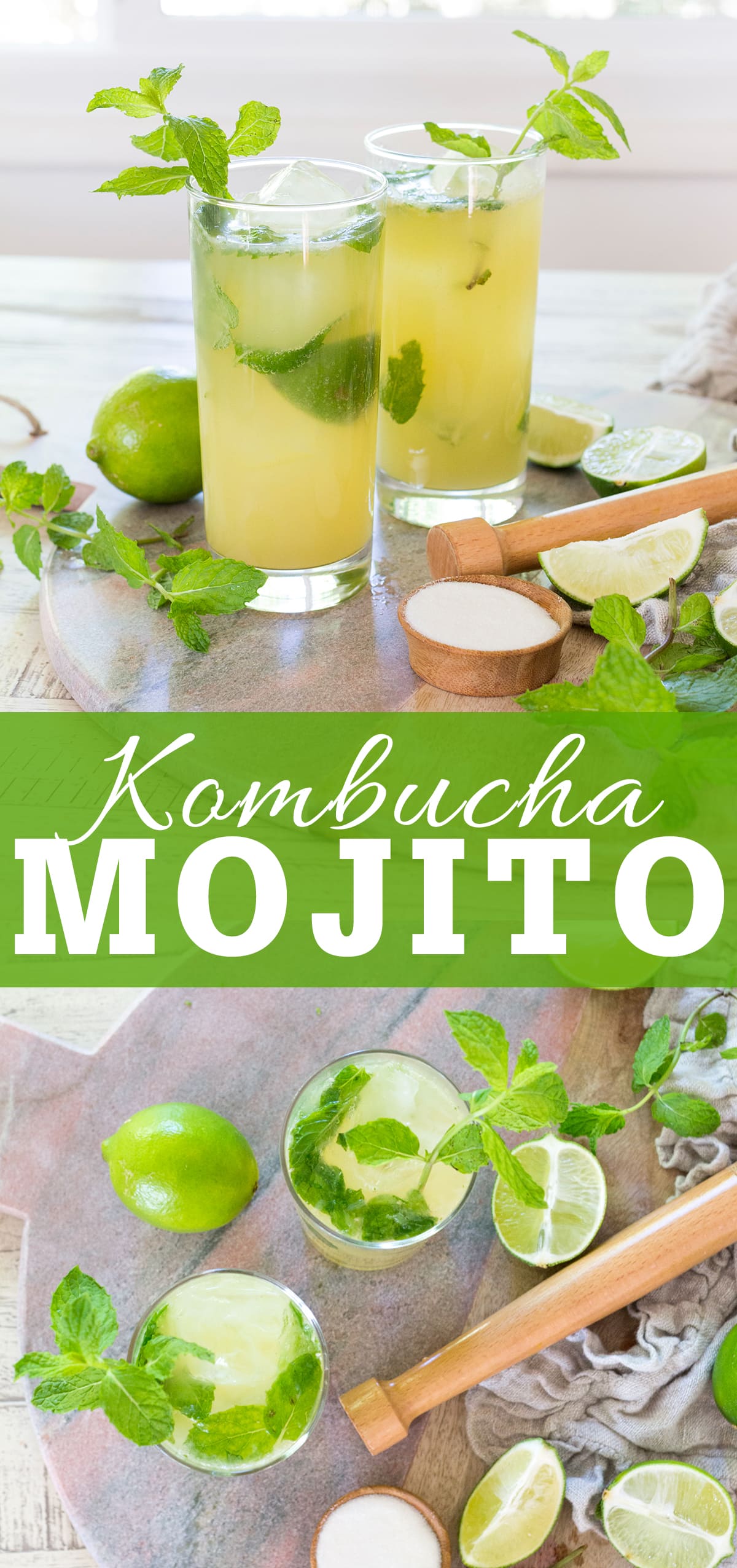 Kombucha Mojito Cocktails