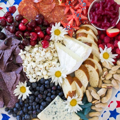 The Ultimate Red White and Blue 4th of July Cheese Board