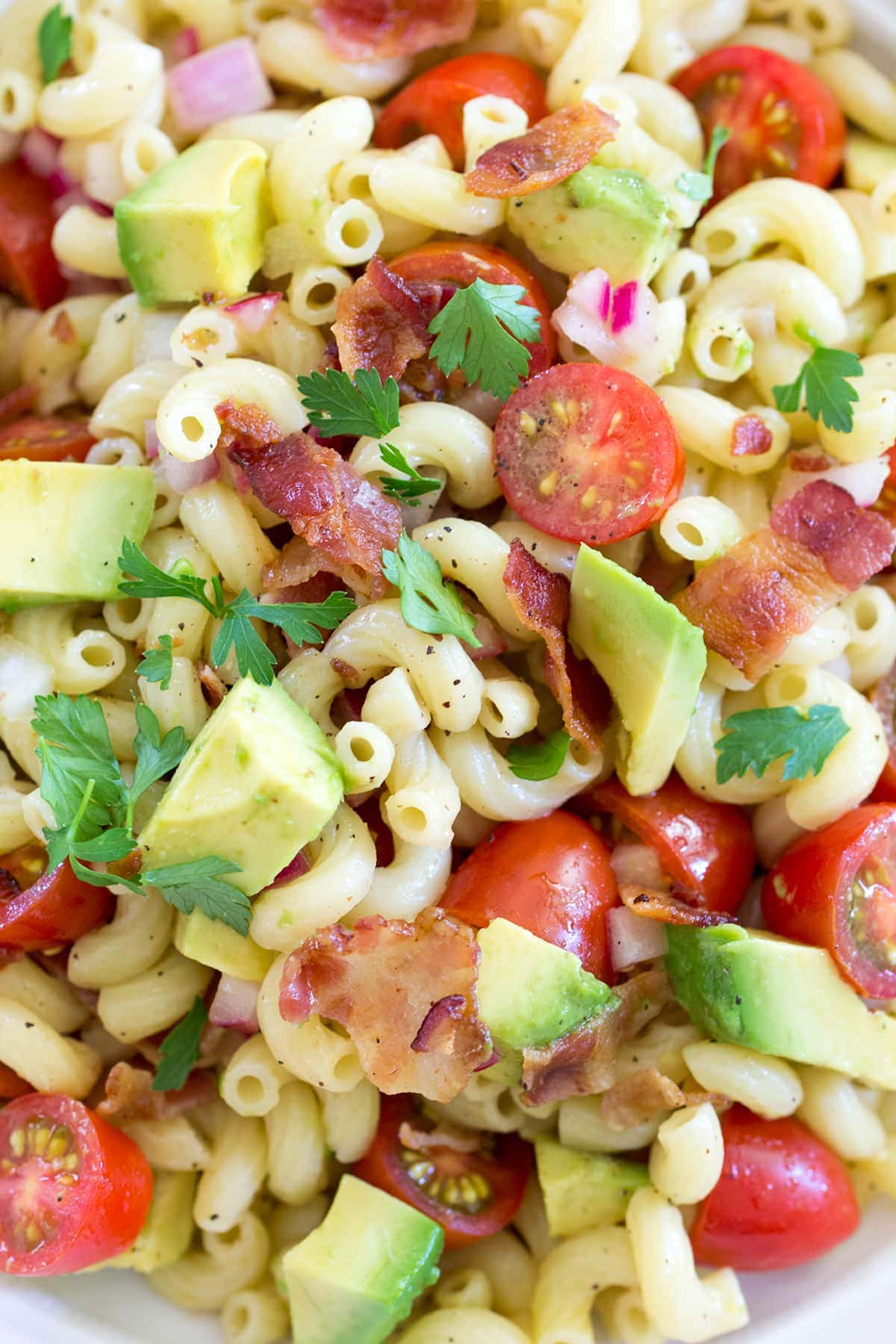 Bacon Avocado Tomato Pasta