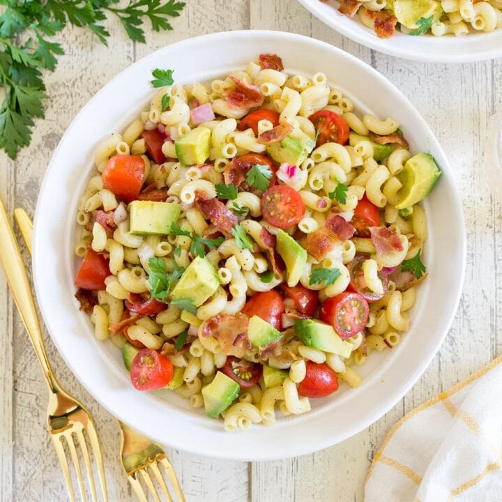 Bacon Avocado Tomato Pasta