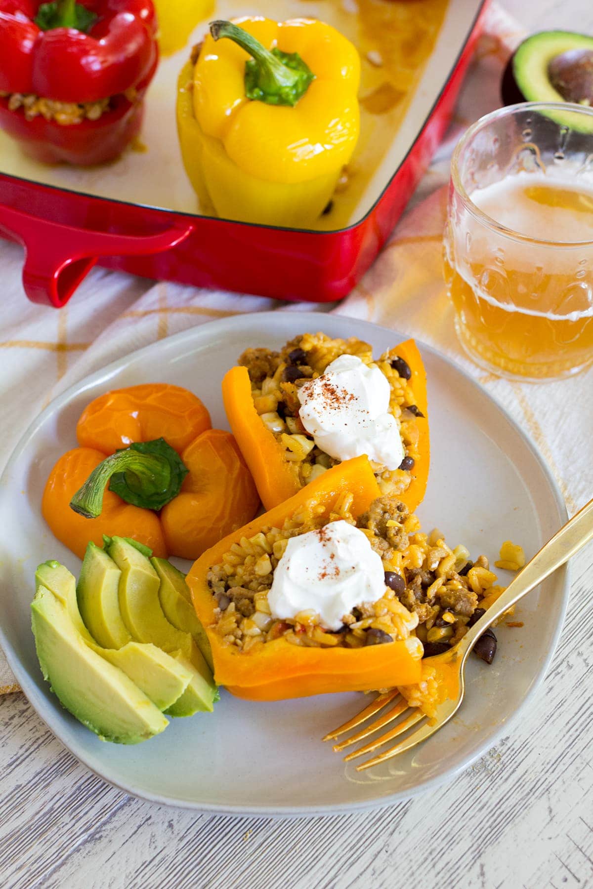 Easy Mexican Stuffed Peppers with Turkey and Rice also known as the best stuffed pepper recipe