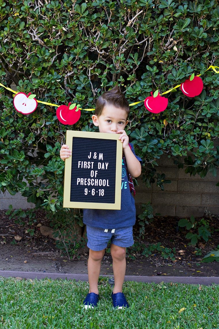 First Day of Preschool Picture