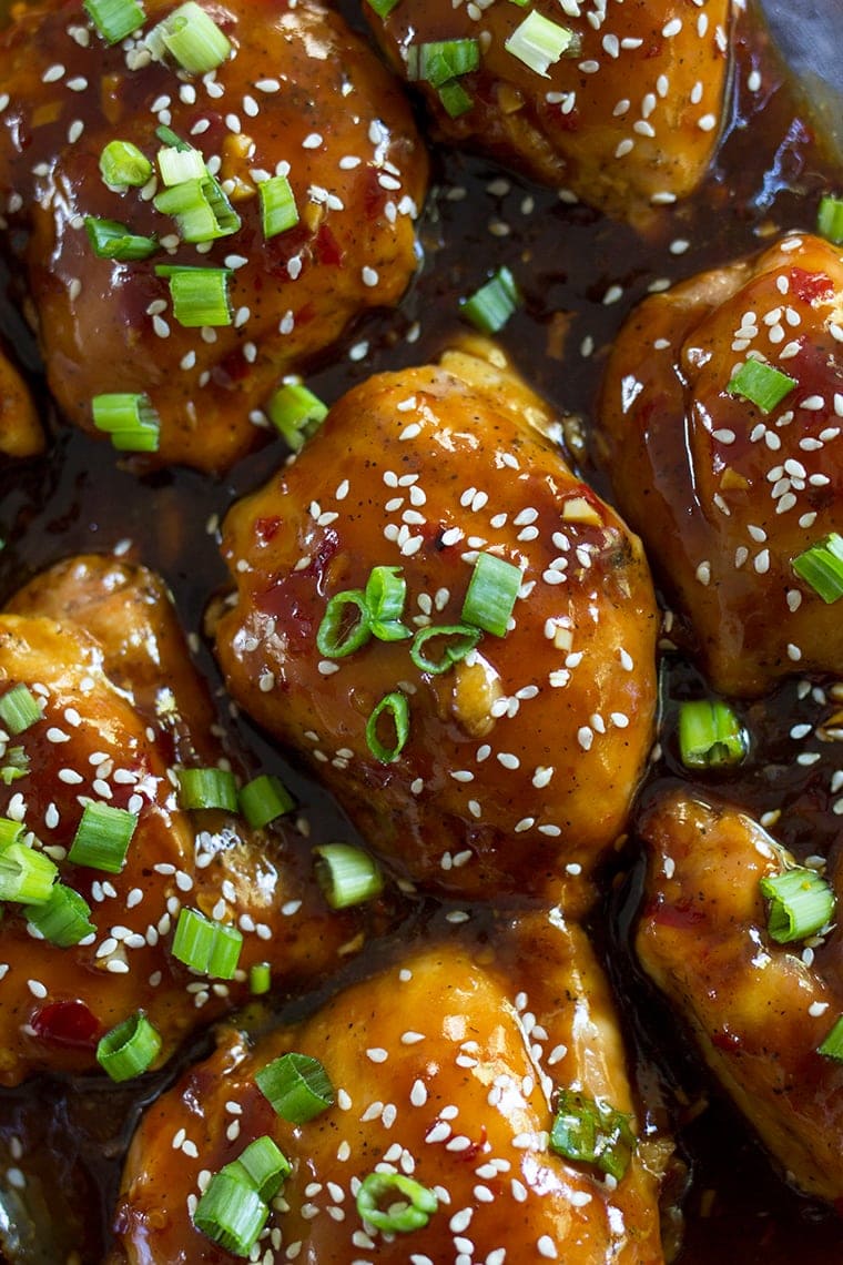 Sticky Baked Asian Chicken Thighs #boneless #stickyasianchicken #skinless #chickenthighs #asianchicken #easy #easyasianchicken #sticky #spicy #sweet