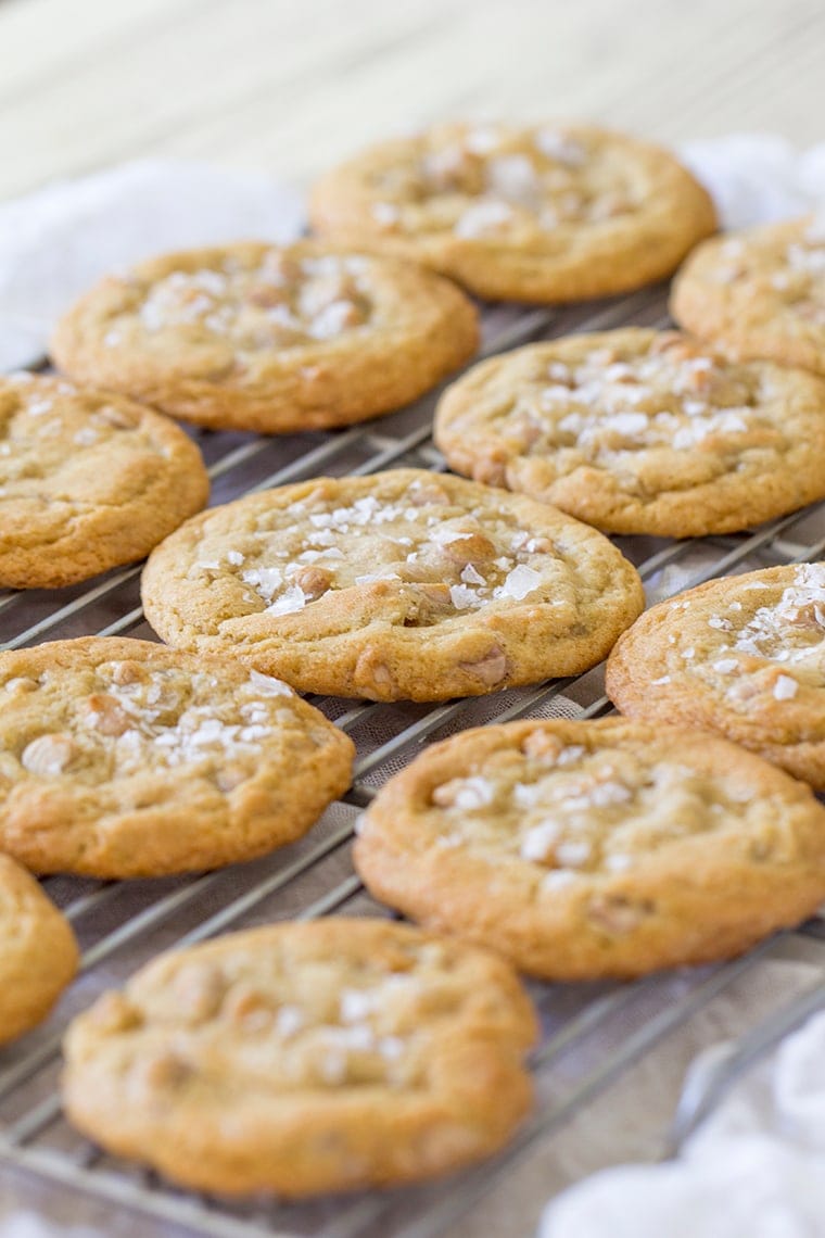 Salted Butterscotch Cookies #oldfashioned #butterscotch #cookies #butterscotchcookies #chewybutterscotchcookies #bestbutterscotchcookies #saltedcaramel 