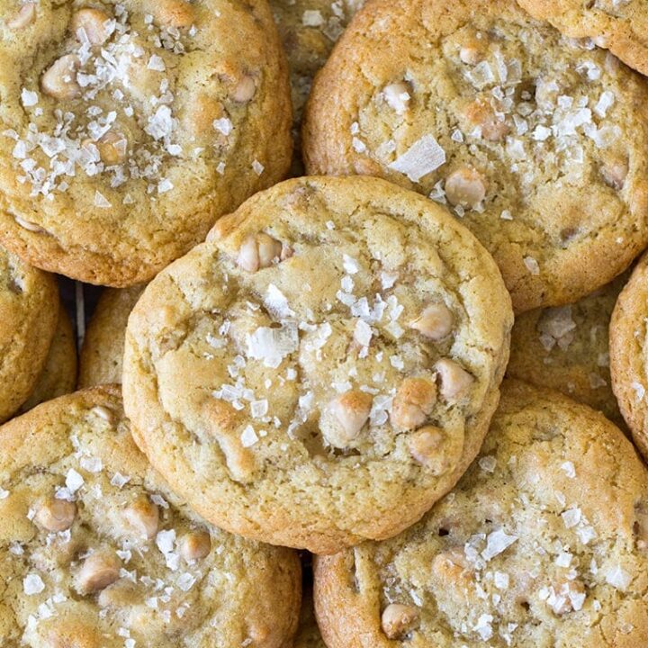 Salted Butterscotch Cookies #oldfashioned #butterscotch #cookies #butterscotchcookies #chewybutterscotchcookies #bestbutterscotchcookies #saltedcaramel