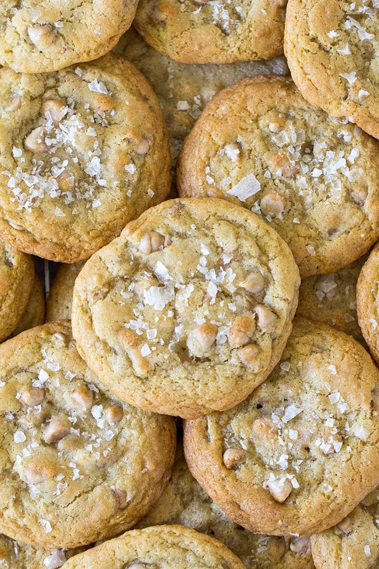 Salted Butterscotch Cookies #oldfashioned #butterscotch #cookies #butterscotchcookies #chewybutterscotchcookies #bestbutterscotchcookies #saltedcaramel 