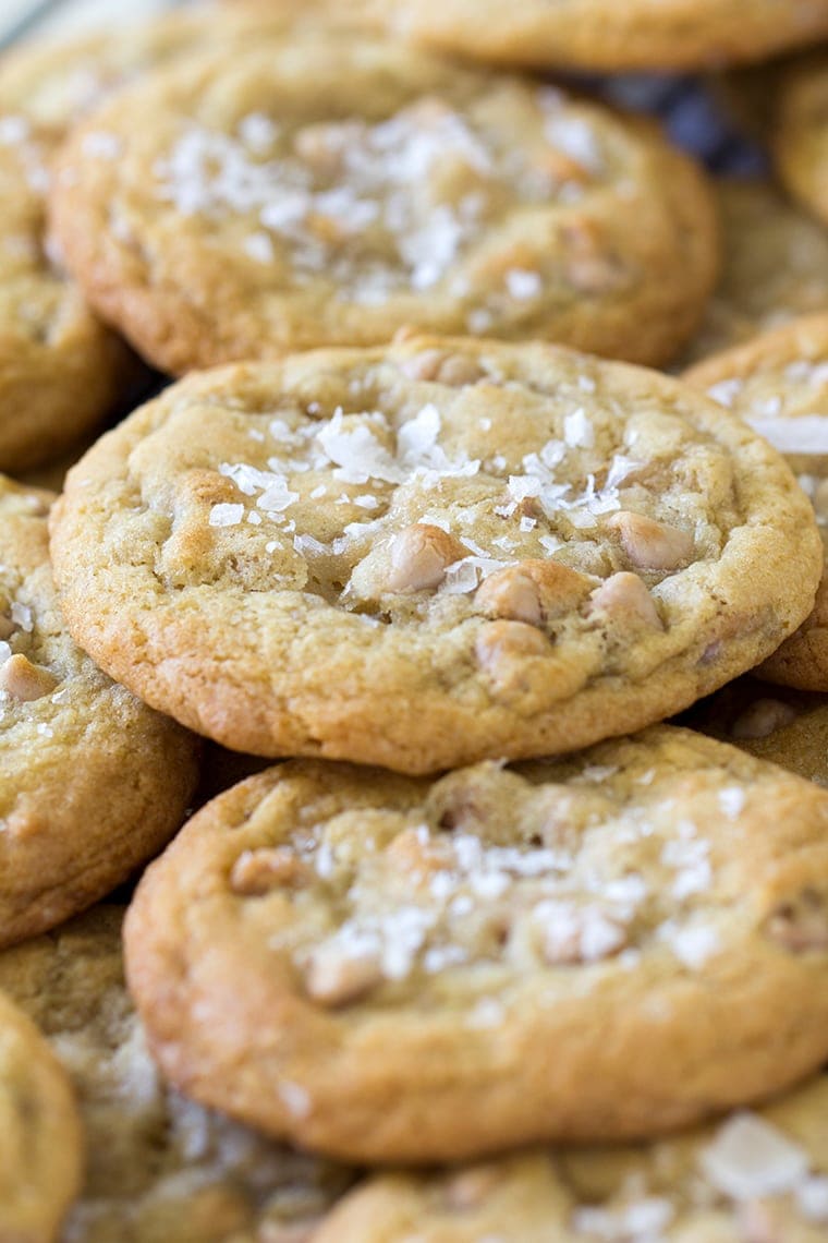 Salted Butterscotch Cookies #oldfashioned #butterscotch #cookies #butterscotchcookies #chewybutterscotchcookies #bestbutterscotchcookies #saltedcaramel 