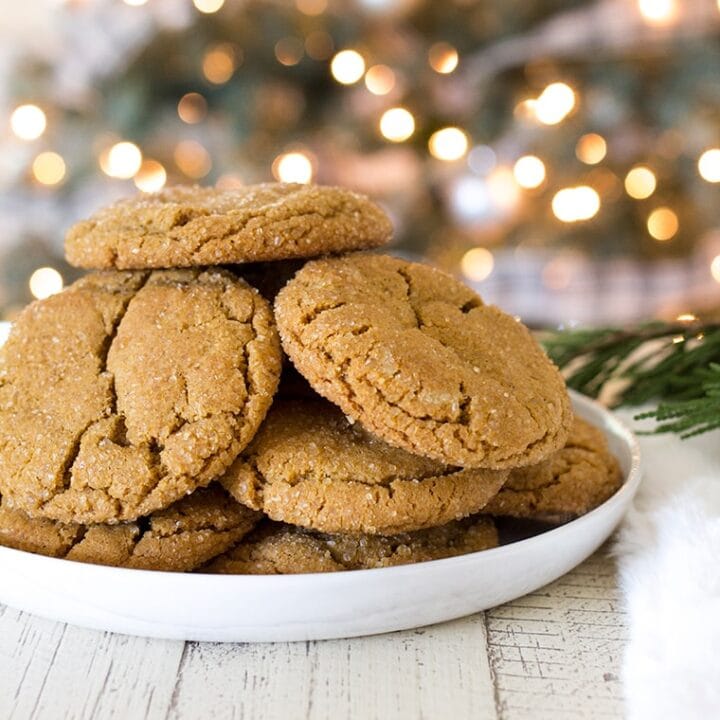 Chewy Ginger Molasses Cookies are the ultimate Christmas cookie packed with holiday spices and flavor.