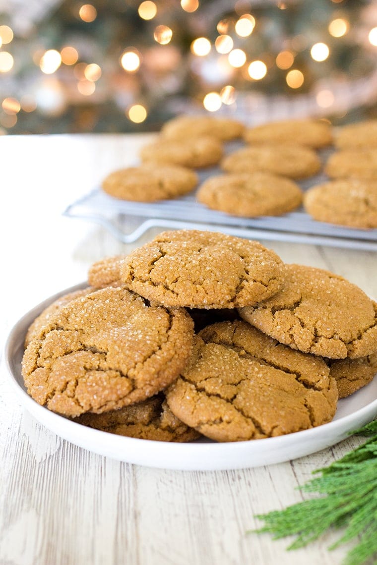 Chewy Ginger Molasses Cookies are the ultimate Christmas cookie packed with holiday spices and flavor. 